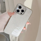 リボン柄クリア｜ホワイトデザインiPhoneケース