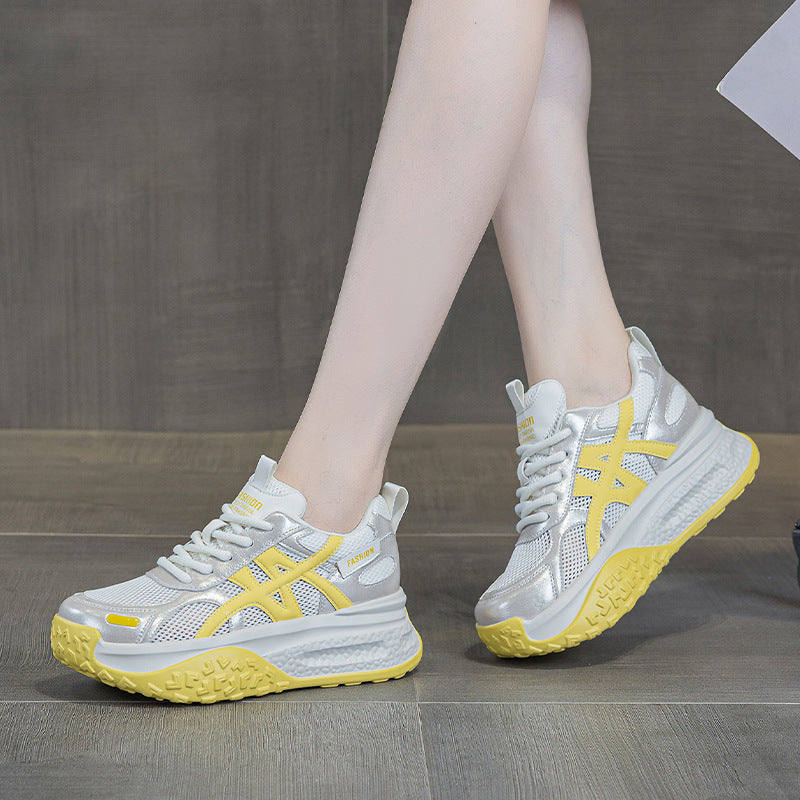 ボリュームメッシュ｜サイドライン厚底スニーカー