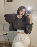 バルーンスリーブ｜クロップド丈スウェットトップス