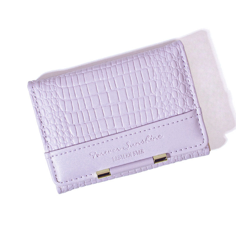 クロコ調デザイン｜コンパクト三つ折り財布