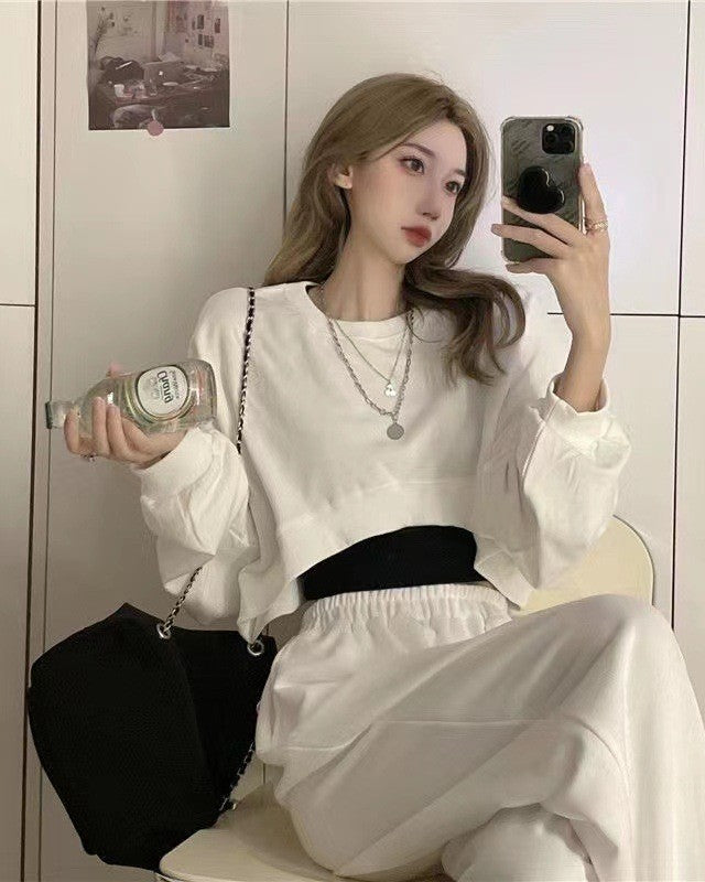 バルーンスリーブ｜クロップド丈スウェットトップス