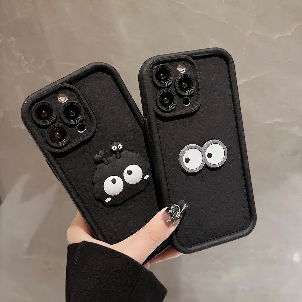 まんまる目が見つめる｜立体キャラiPhoneケース