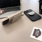 くまフェイスメタルスタンド付き｜シンプルiPhoneケース