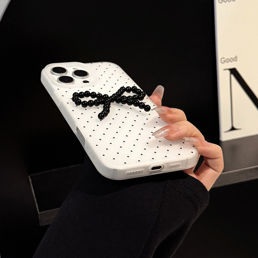 ドット×立体リボン｜TPU iPhoneケース