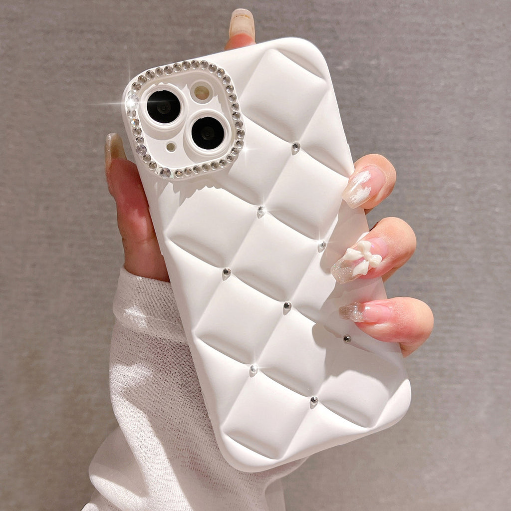 ビジューデザインキルティングiPhoneケース