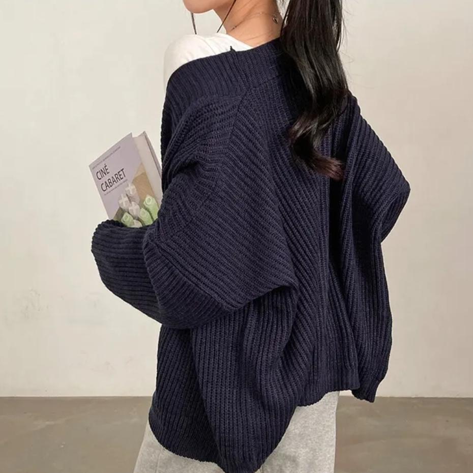 ソフトタッチルーズニットカーディガン