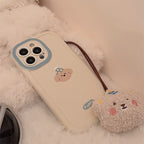 もふもふ｜ぬいぐるみチャーム付きiPhoneケース