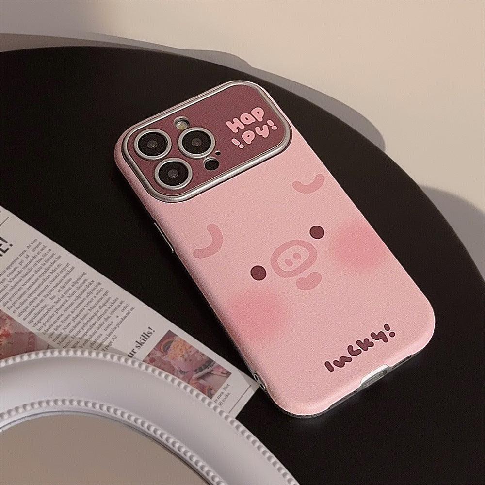 ゆるアニマルフェイス｜レザー調iPhoneケース