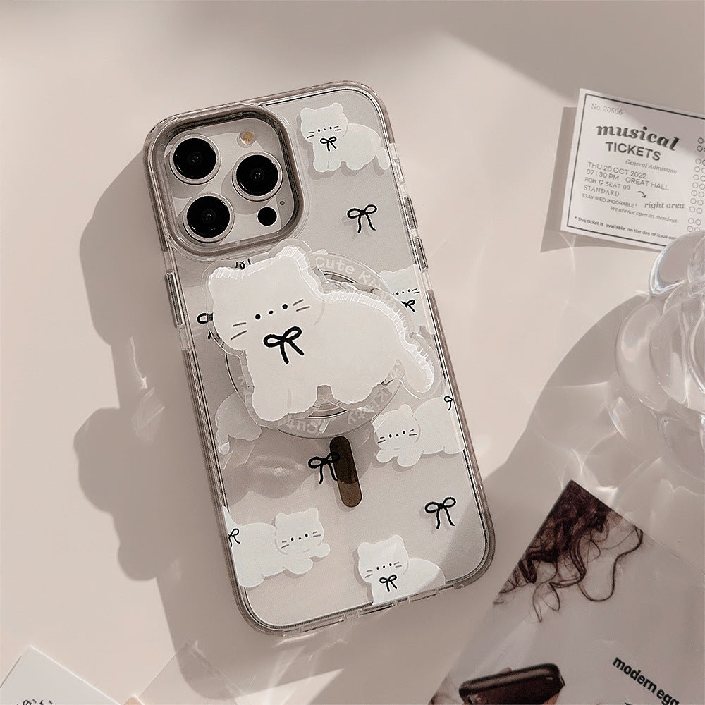 まったりねこ柄｜MagSafe＆スタンド付きiPhoneケース