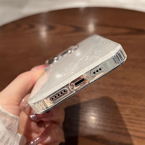 グリッターシェルフレームiPhoneケース