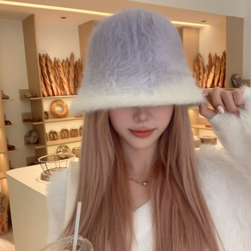 グラデーションファー ｜ バケットハット