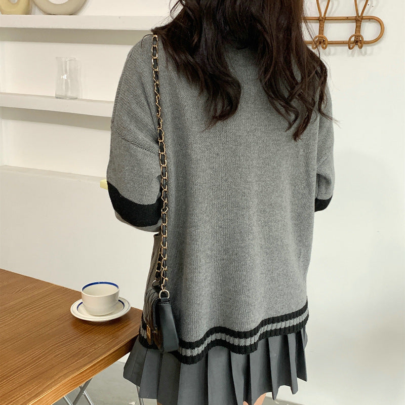 スクール風カーディガン｜ゆったりシルエット