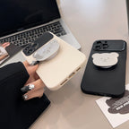 くまフェイスメタルスタンド付き｜シンプルiPhoneケース