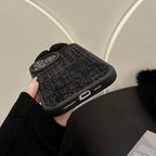 立体リボンチャーム｜ツイード調iPhoneケース
