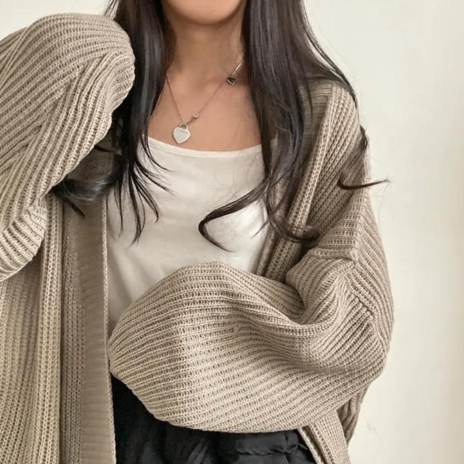 ソフトタッチルーズニットカーディガン