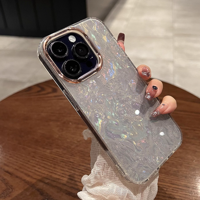 グリッターシェルフレームiPhoneケース