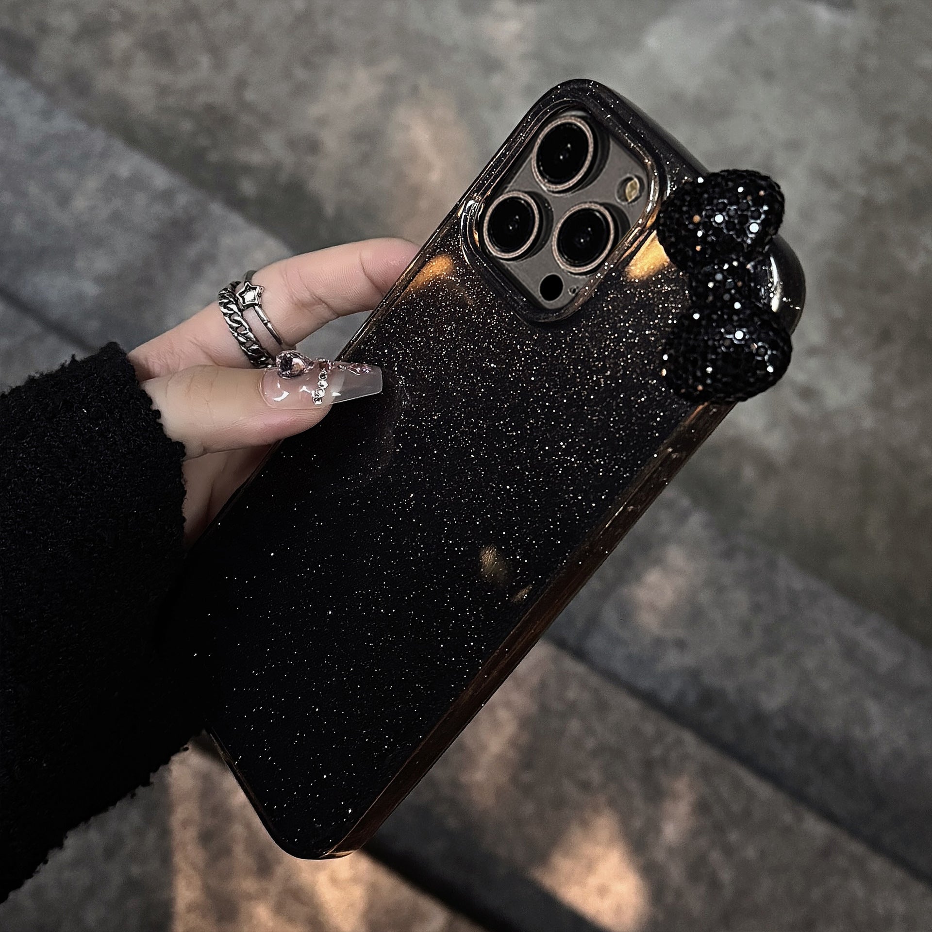 キラめきリボンチャーム｜グリッターiPhoneケース