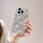 クリアキルティングラメiPhoneケース