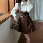 レイヤード風セット｜シャツ＆スカートワンピース