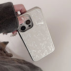 リボン柄クリア｜ホワイトデザインiPhoneケース