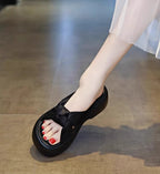 花柄リボン｜厚底サンダル