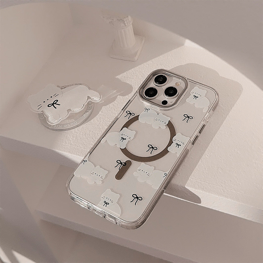 まったりねこ柄｜MagSafe＆スタンド付きiPhoneケース