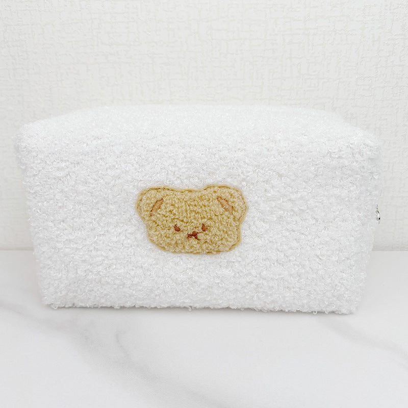 くまフェイス｜ふわもこメイクポーチ