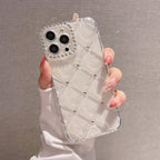 ビジューデザインキルティングiPhoneケース