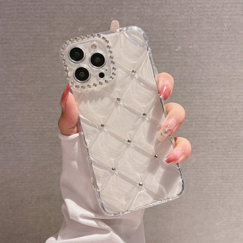 ビジューデザインキルティングiPhoneケース