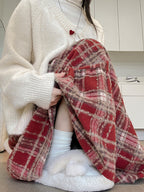 あたたかチェック柄｜ふんわりフレアスカート