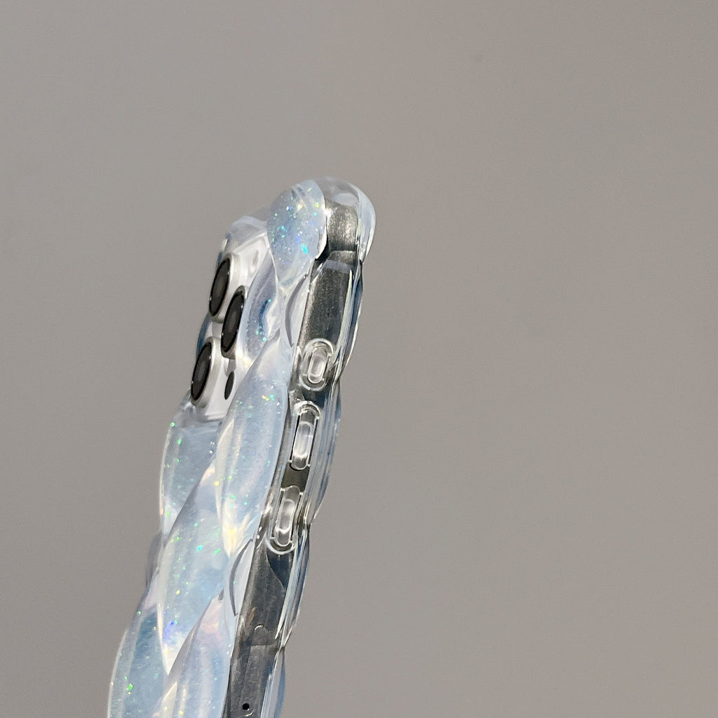 クリアキルティングラメiPhoneケース