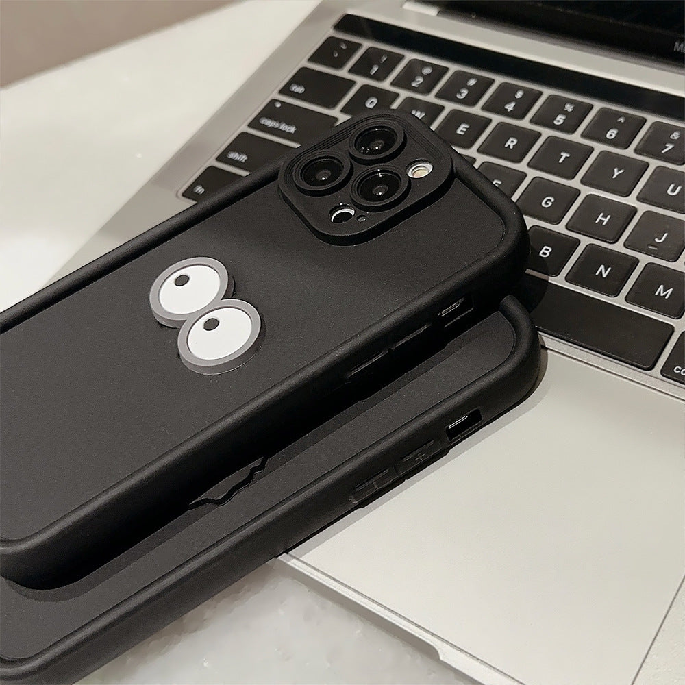 まんまる目が見つめる｜立体キャラiPhoneケース