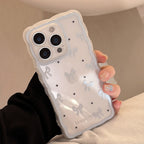 ゆるふわライン｜リボンとドットのiPhoneケース