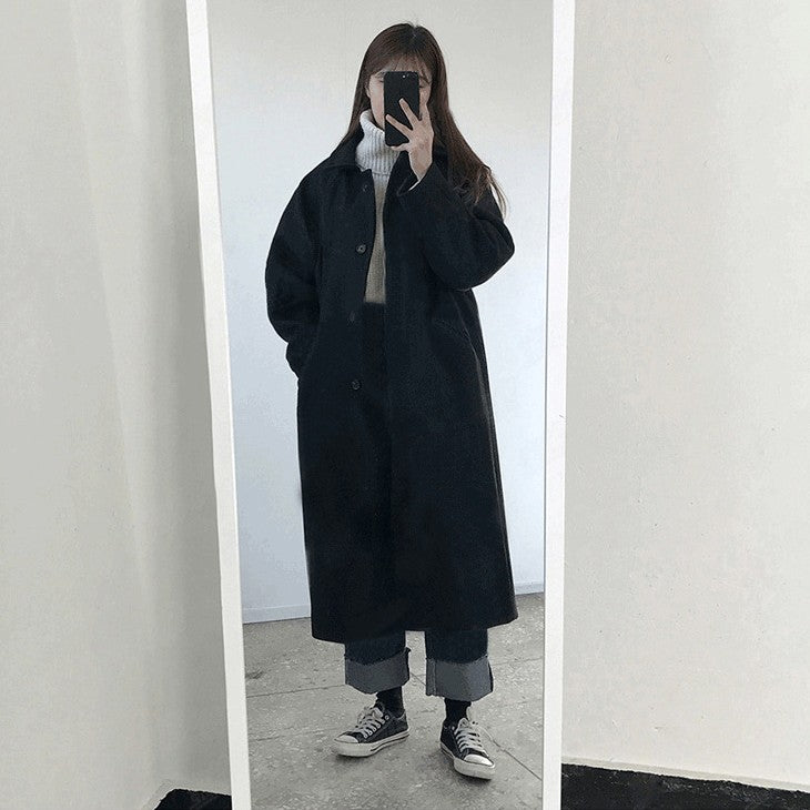 ストレートラインロングコート