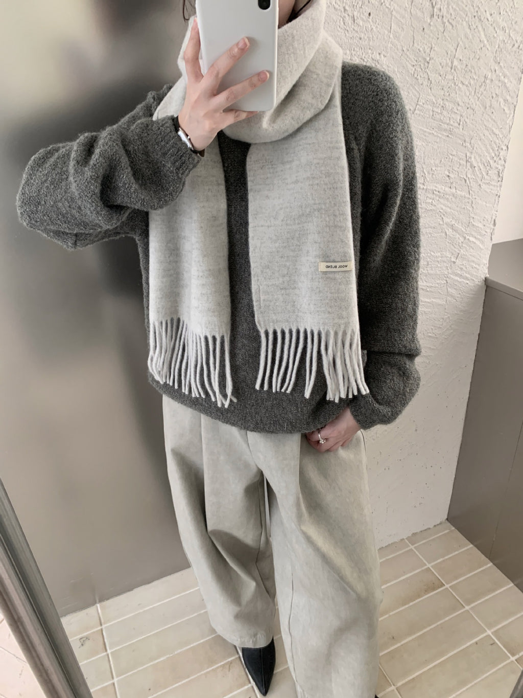 ウールライクシンプルマフラー