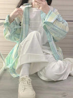 ミントチェック｜ゆるシルエットシャツ