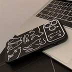 猫シルエット｜モノトーンiPhoneケース