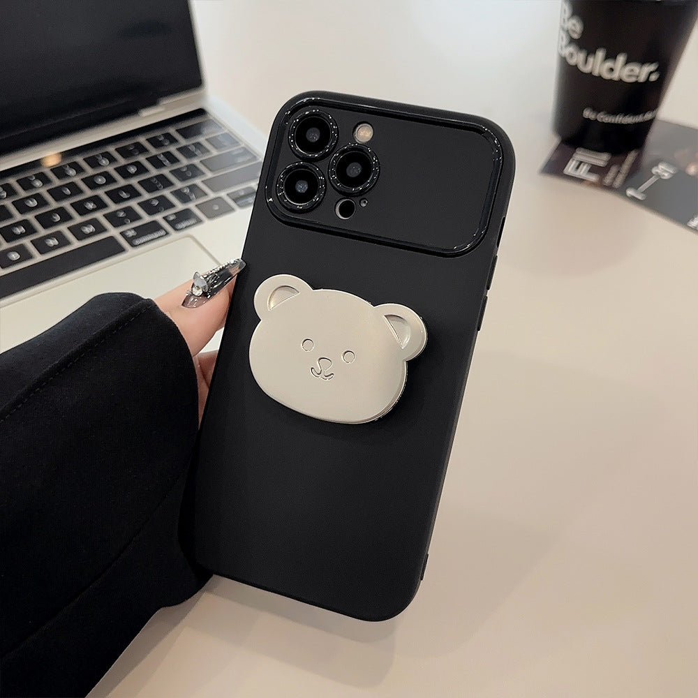 くまフェイスメタルスタンド付き｜シンプルiPhoneケース