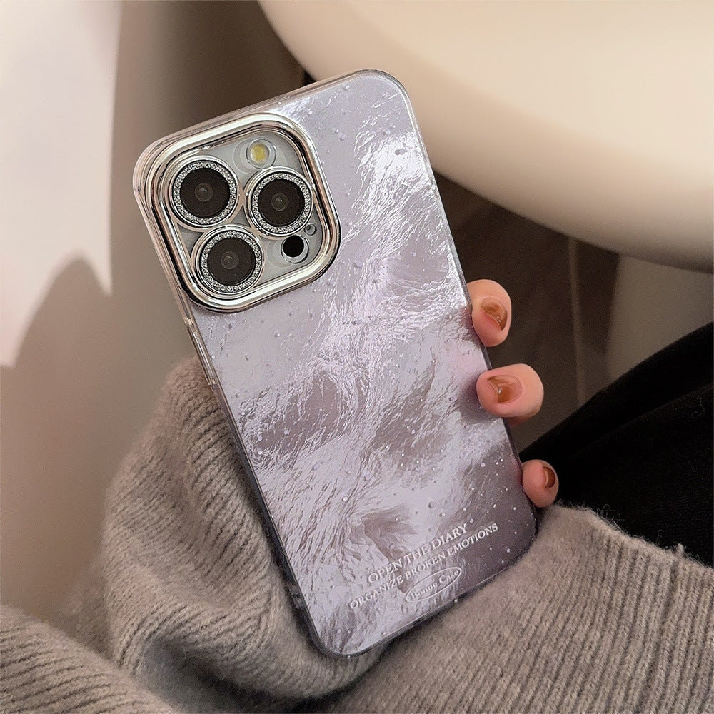 きらめく質感｜シルバーiPhoneケース
