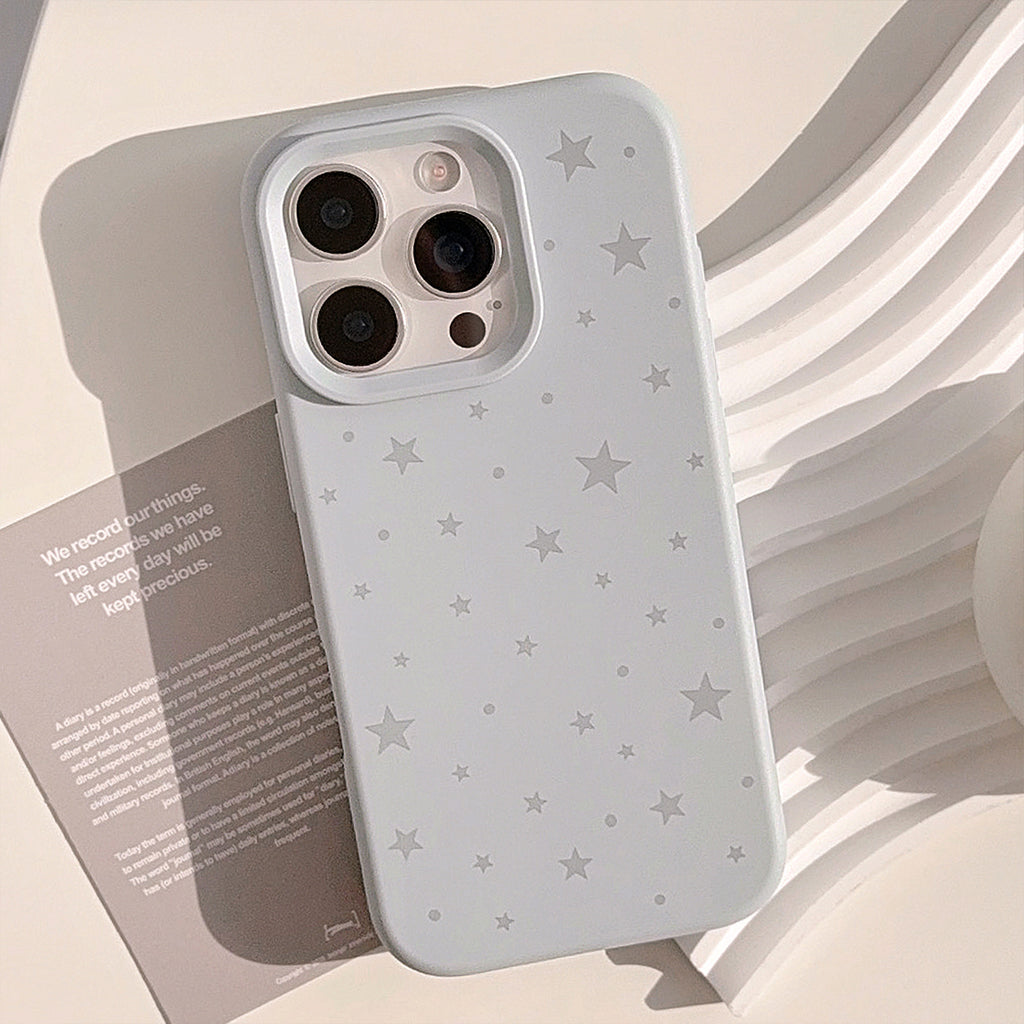 星柄マットデザイン｜シンプルiPhoneケース