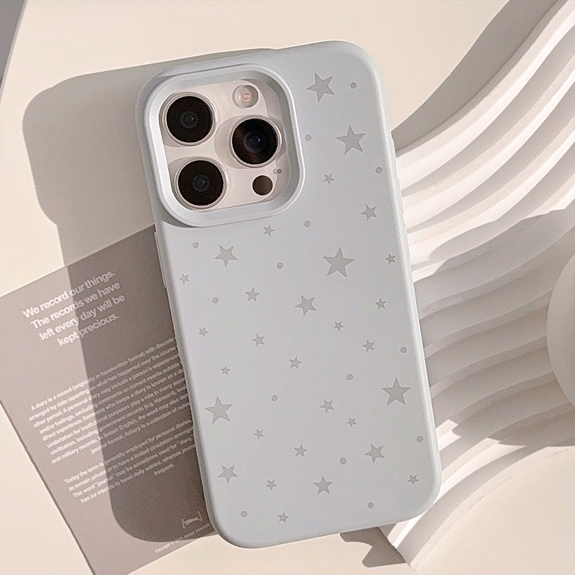 星柄マットデザイン｜シンプルiPhoneケース