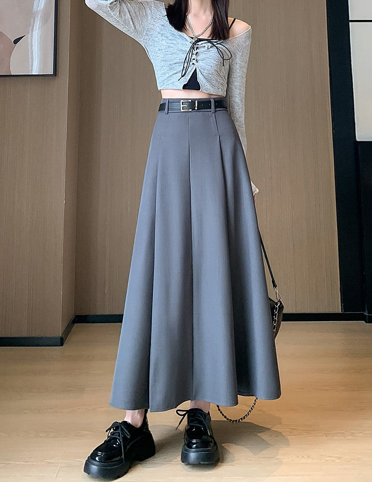 タック入りデザイン｜上品ロングスカート