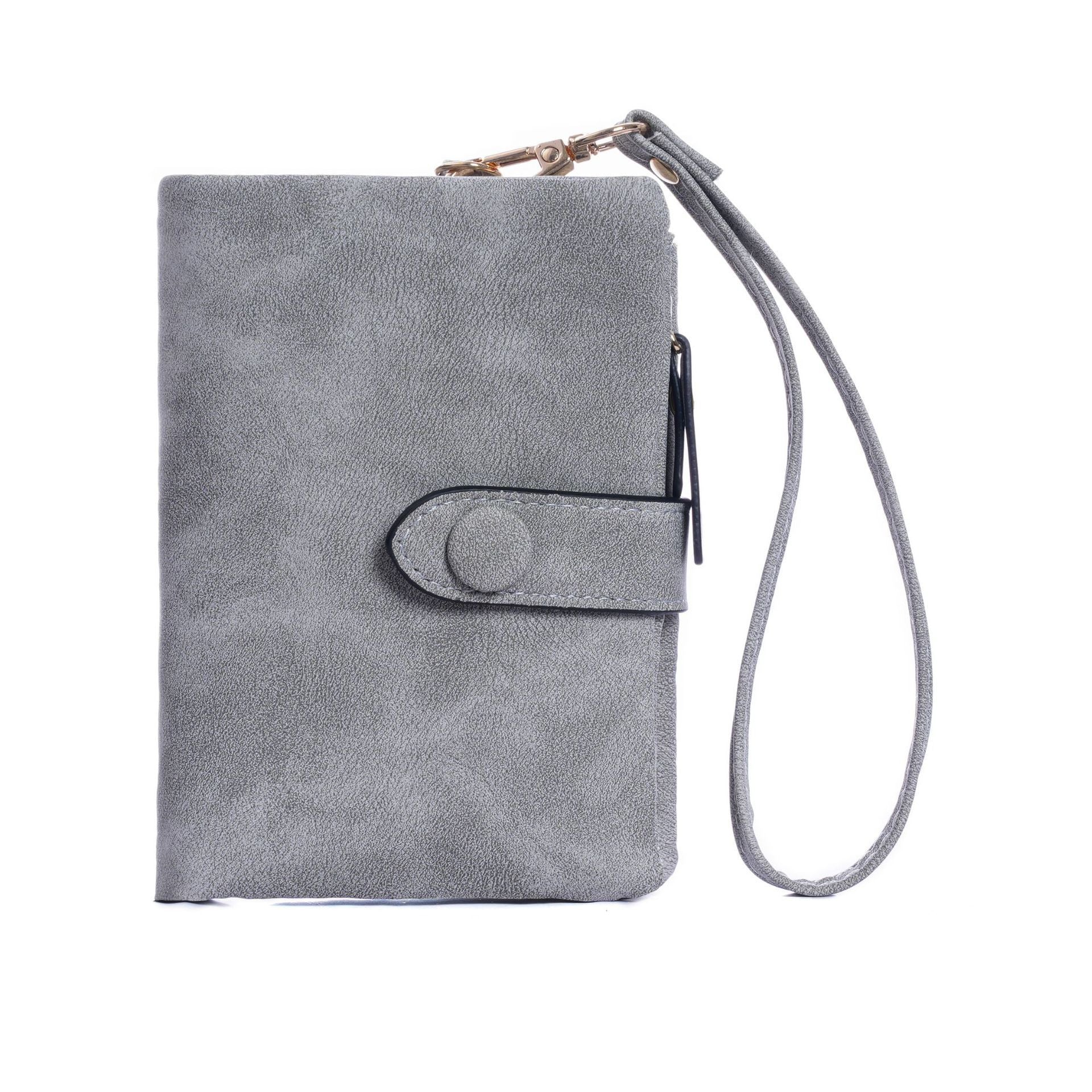 スエード調デザイン｜収納たっぷり二つ折り財布