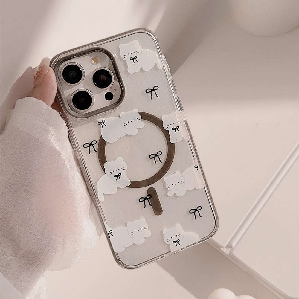 まったりねこ柄｜MagSafe＆スタンド付きiPhoneケース