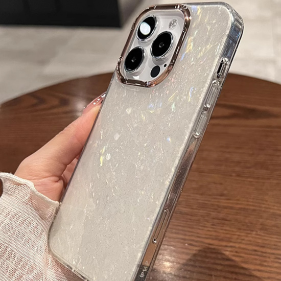 グリッターシェルフレームiPhoneケース