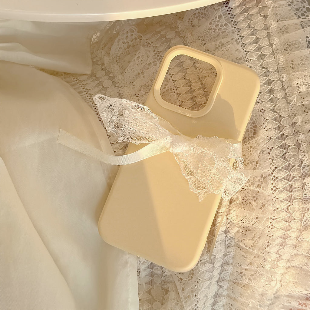 レースリボン付き｜ガーリーiPhoneケース