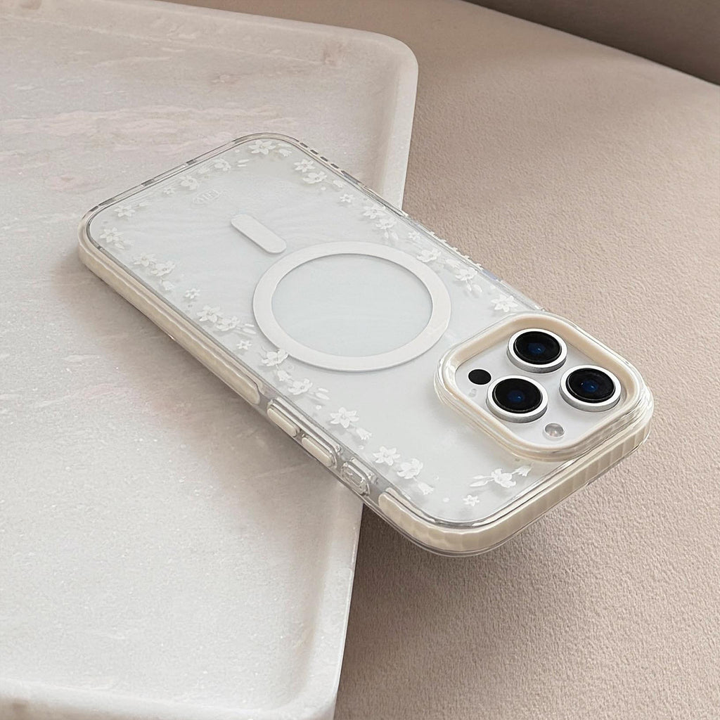 立体フラワー｜MagSafe対応iPhoneケース（スタンド付き）