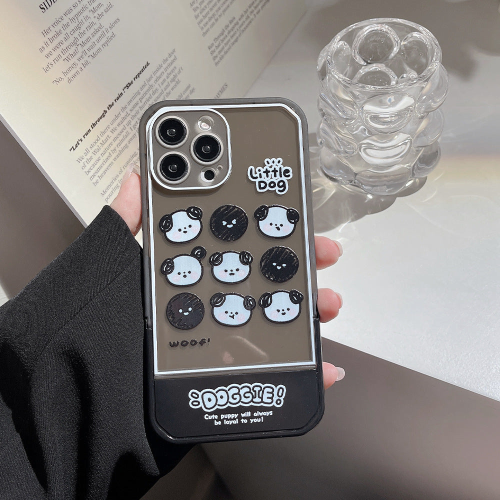 ゆる顔の子犬たち｜クリアスタンドケース