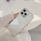 リボン柄クリア｜ホワイトデザインiPhoneケース