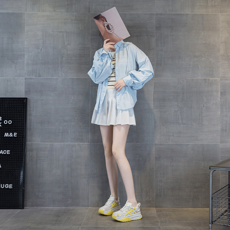 ボリュームメッシュ｜サイドライン厚底スニーカー